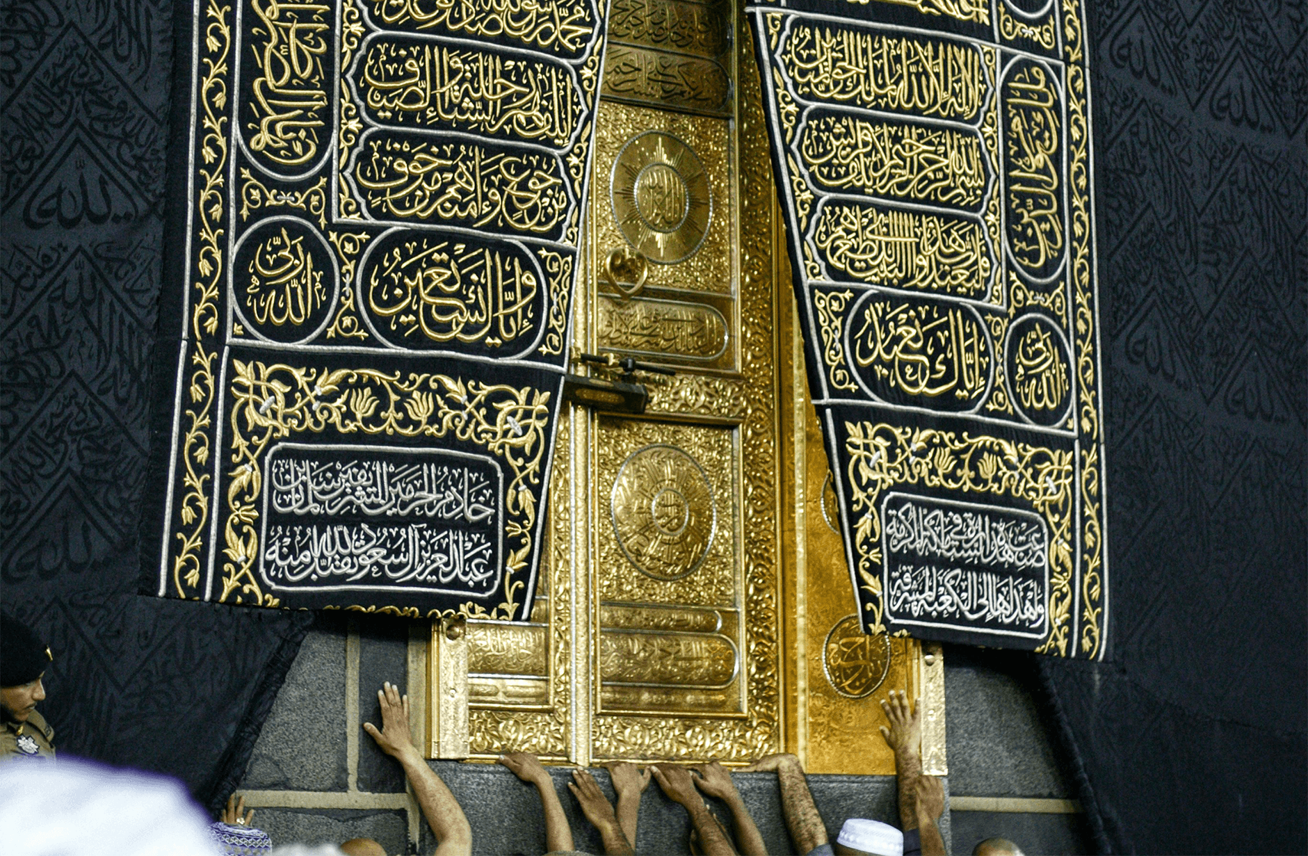 Pilgrims at Masjid al-Haram in Makkah